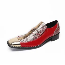 2024 new Doudou shoes men's genuine leather Korean version brand lazy shoes natal year red casual men's shoes are trendy