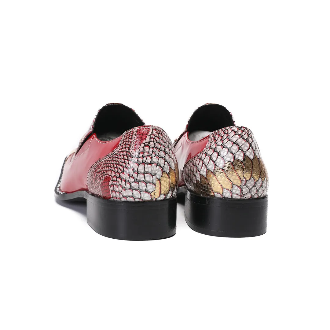 2024 new Doudou shoes men's genuine leather Korean version brand lazy shoes natal year red casual men's shoes are trendy