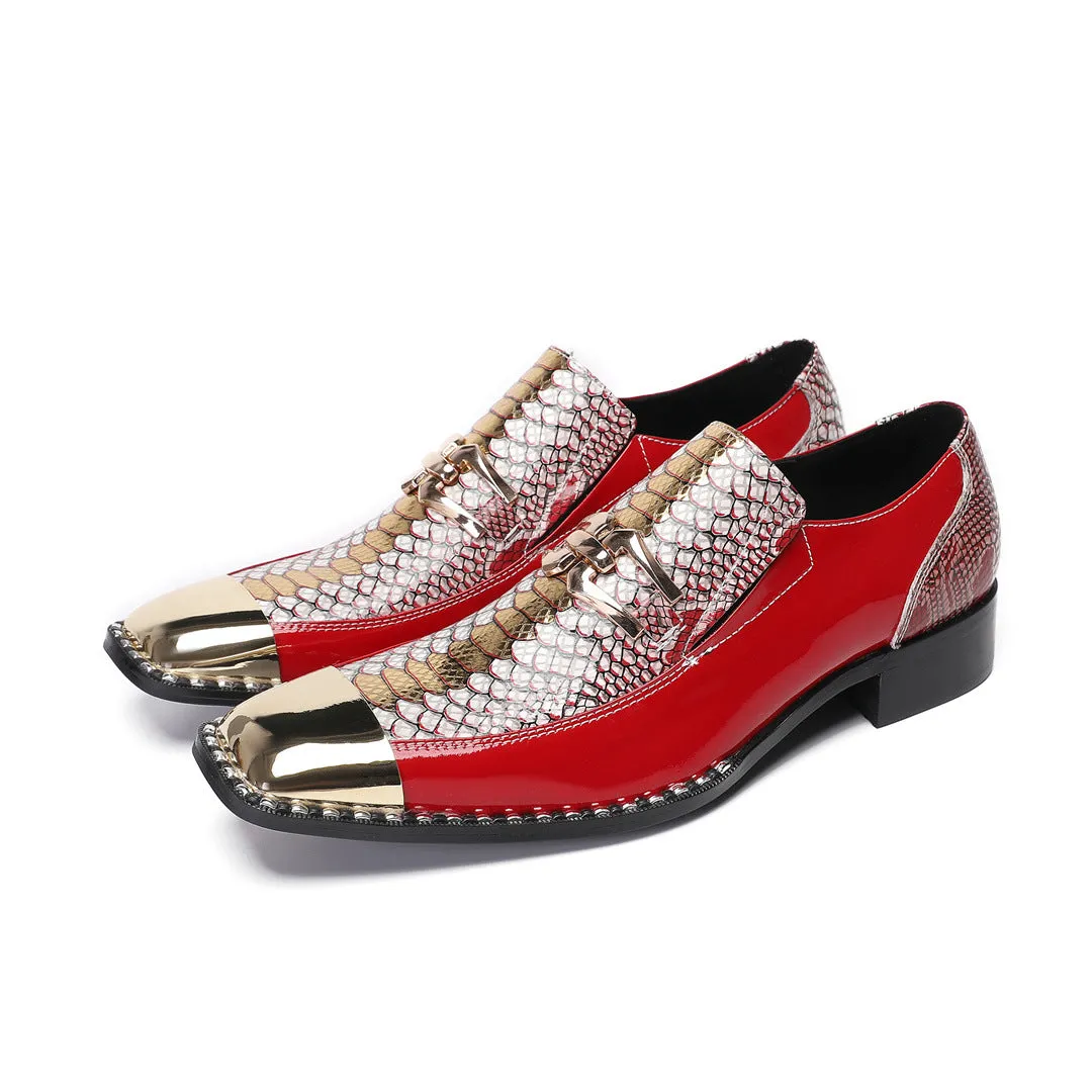 2024 new Doudou shoes men's genuine leather Korean version brand lazy shoes natal year red casual men's shoes are trendy