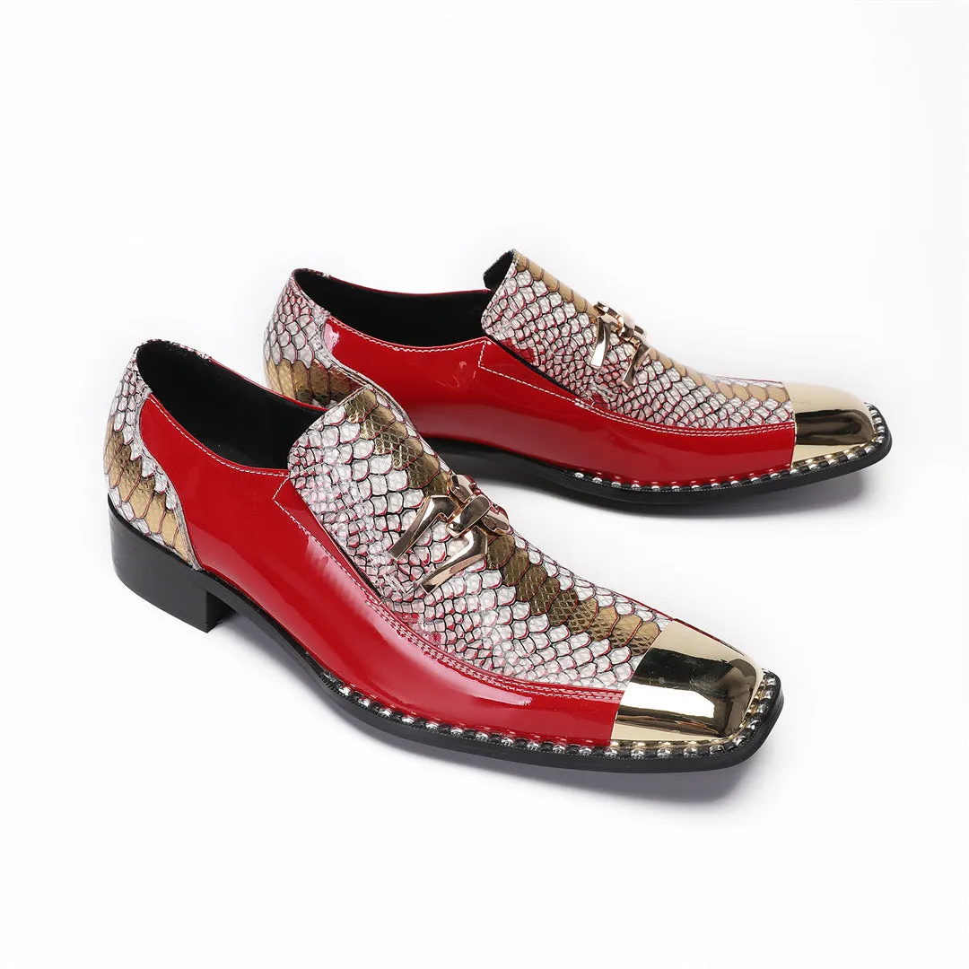 2024 new Doudou shoes men's genuine leather Korean version brand lazy shoes natal year red casual men's shoes are trendy