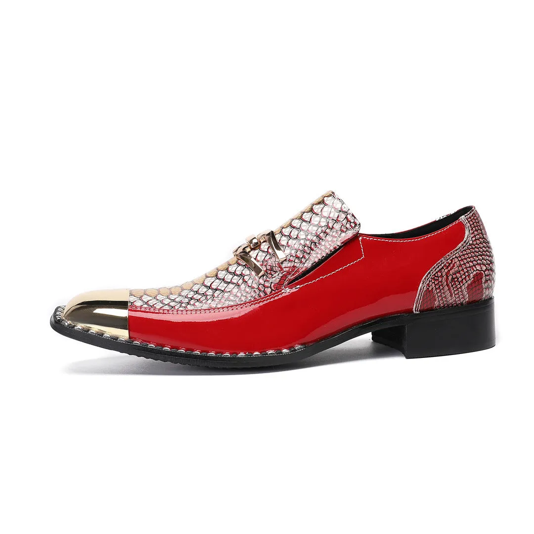 2024 new Doudou shoes men's genuine leather Korean version brand lazy shoes natal year red casual men's shoes are trendy