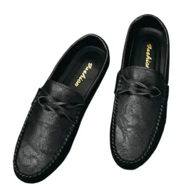 2024 Summer Loafers Men's British Business Casual One Pedal Doudou Leather Shoes Breathable Young Hairstylist Men's Shoes