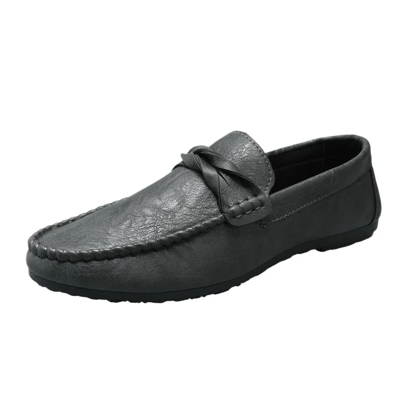 2024 Summer Loafers Men's British Business Casual One Pedal Doudou Leather Shoes Breathable Young Hairstylist Men's Shoes