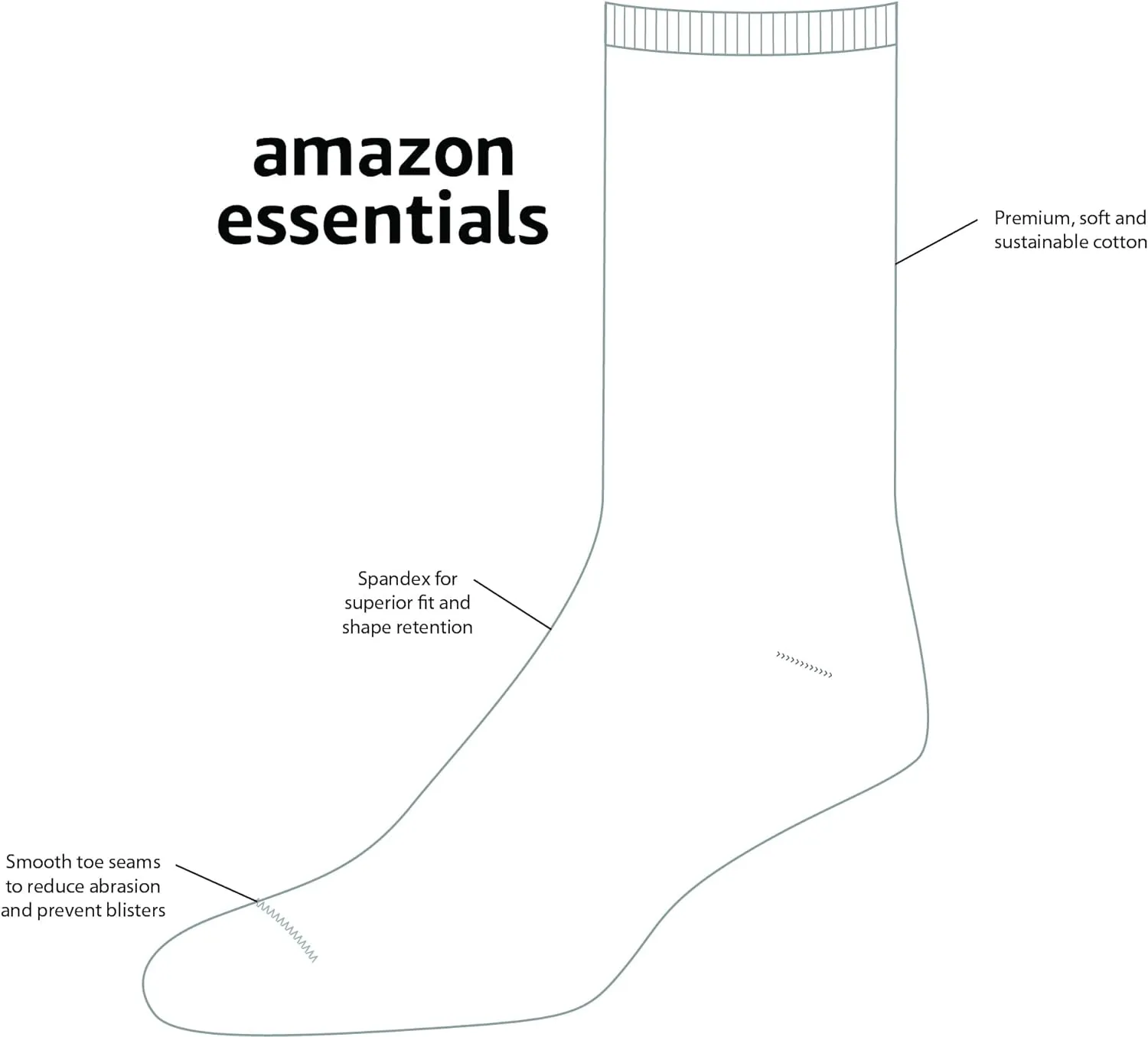 Amazon Essentials Men's Solid Dress Socks, 5 Pairs
