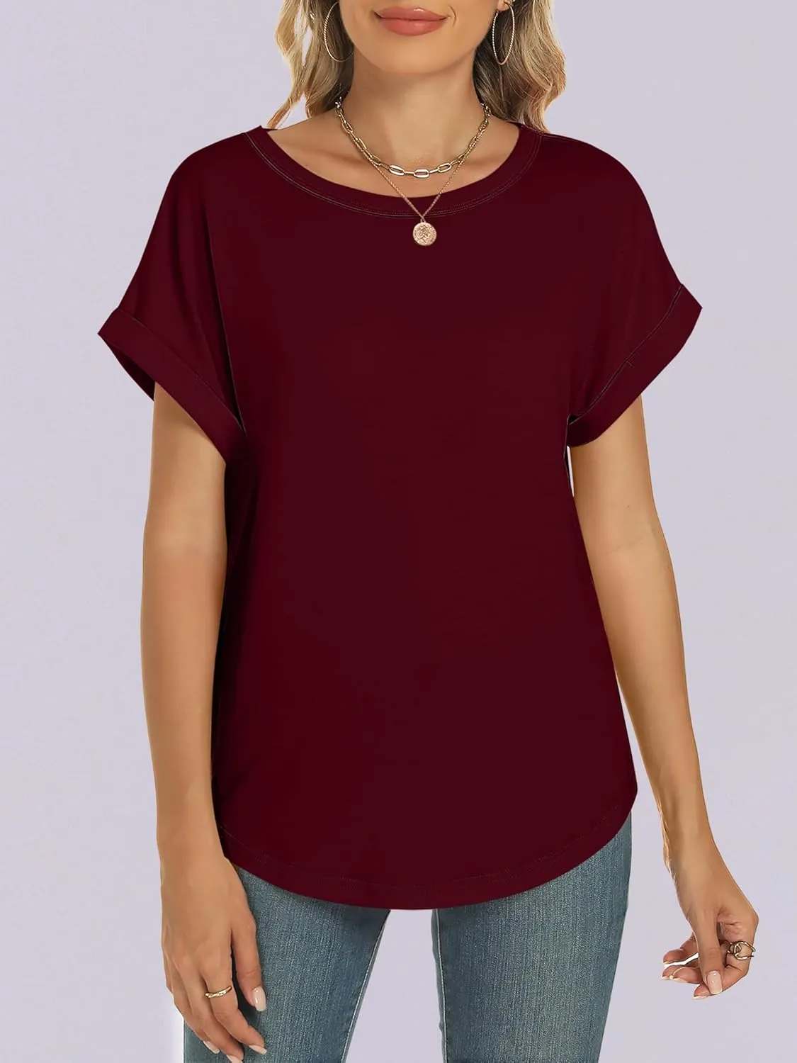 ANRABESS Oversized Tshirts for Women Summer Tops Short Sleeve Casual Loose Basic Tee Shirt Cute Outfits 2025 Trendy Clothes
