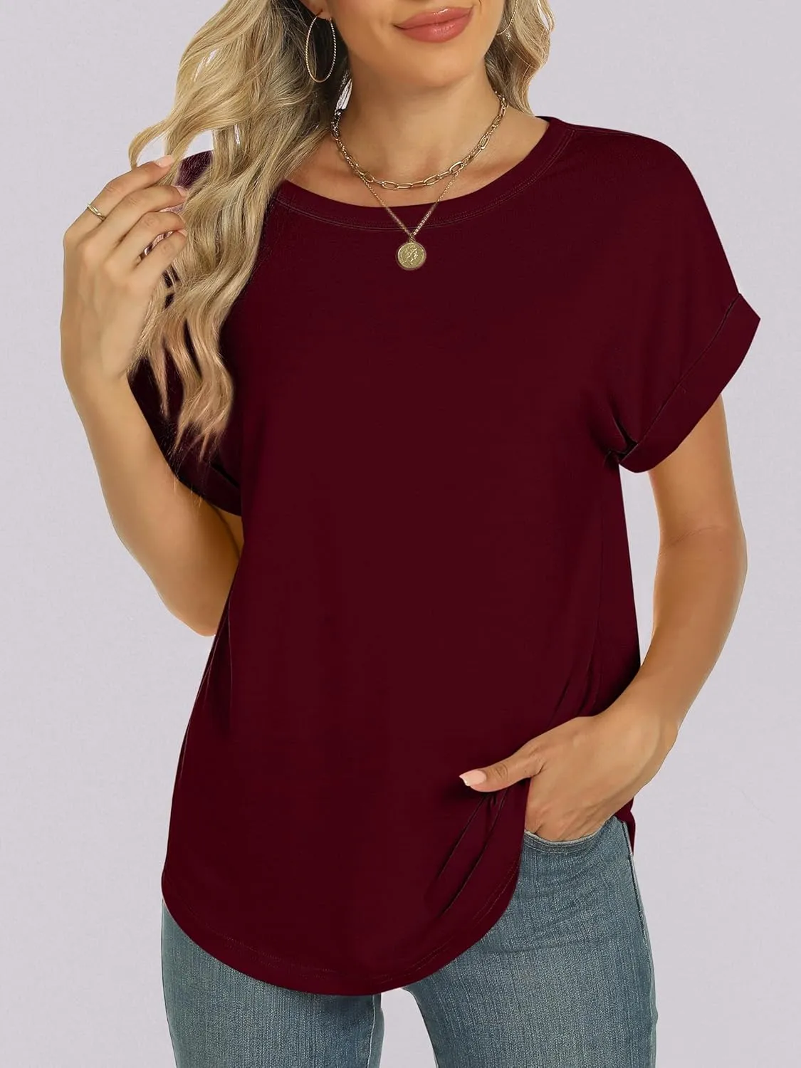 ANRABESS Oversized Tshirts for Women Summer Tops Short Sleeve Casual Loose Basic Tee Shirt Cute Outfits 2025 Trendy Clothes