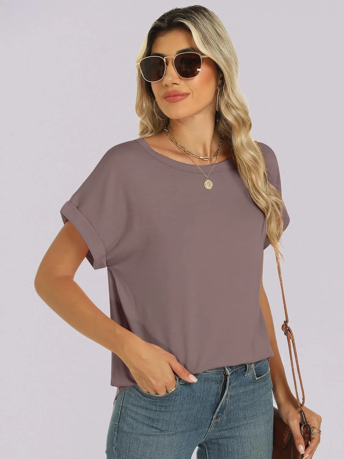 ANRABESS Oversized Tshirts for Women Summer Tops Short Sleeve Casual Loose Basic Tee Shirt Cute Outfits 2025 Trendy Clothes