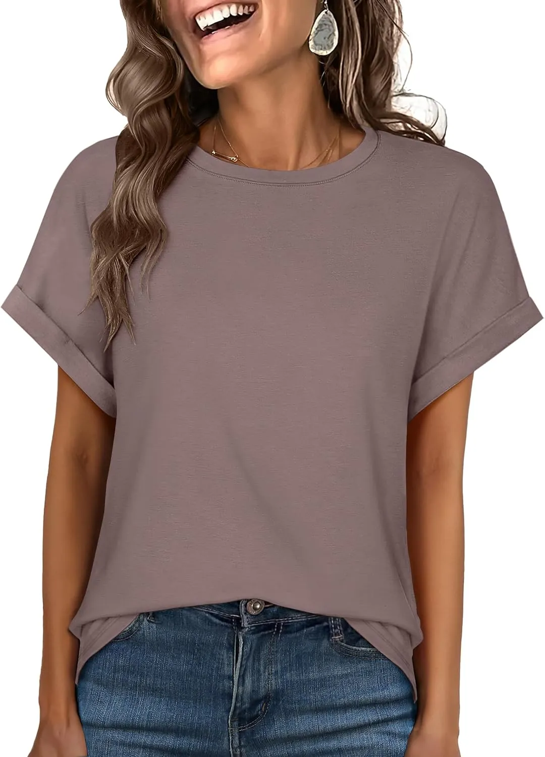 ANRABESS Oversized Tshirts for Women Summer Tops Short Sleeve Casual Loose Basic Tee Shirt Cute Outfits 2025 Trendy Clothes