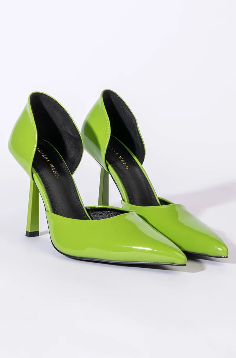AZALEA WANG DONT TRIP STILETTO PUMP IN GREEN