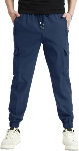 Boys Cargo Joggers Pants Outdoor Youth Quick Dry Hiking Pants Lightweight Athletic Pants with Zipper Pockets