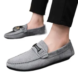 Breathable and wear-resistant one-pedal leather shoes British soft-soled lightweight men's loafers Doudou shoes men's fashion formal lazy shoes