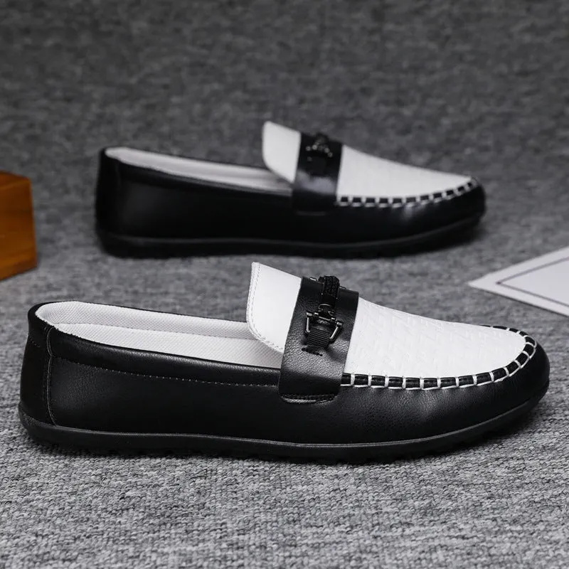 British 2024 Dress Spring Men's Business Fashion Korean Shoes Leather Shoes Men's Loafu Doudou Shoes Men's Soft Sole