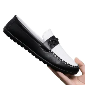 British 2024 Dress Spring Men's Business Fashion Korean Shoes Leather Shoes Men's Loafu Doudou Shoes Men's Soft Sole