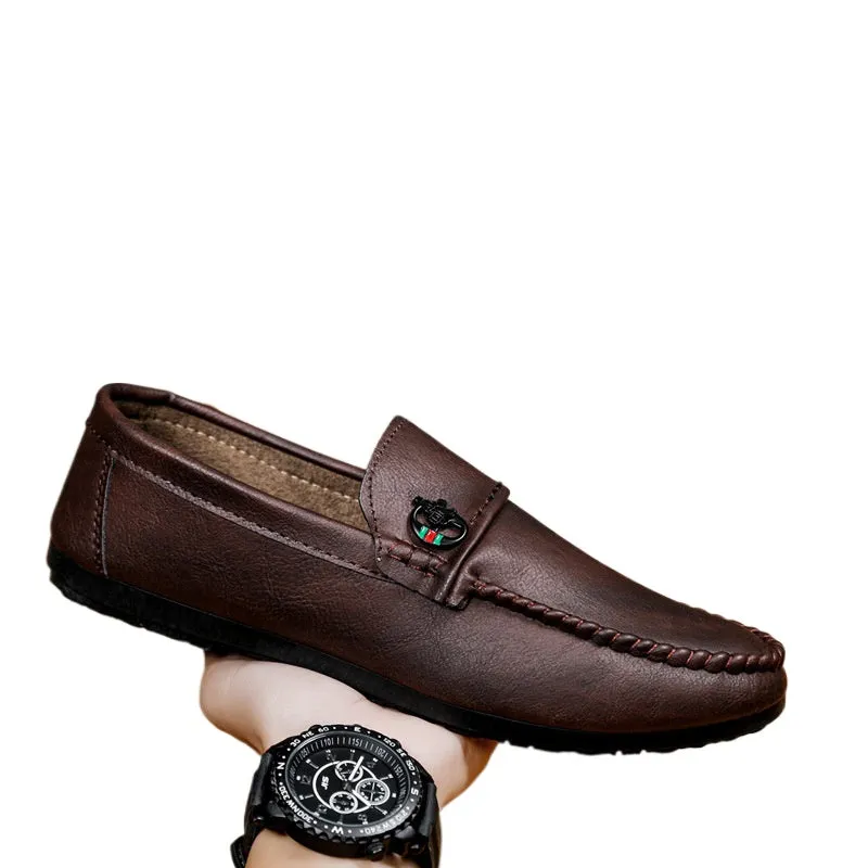 British 2024 new breathable lazy loafers one pedal summer Korean version fashion versatile Doudou shoes men's casual