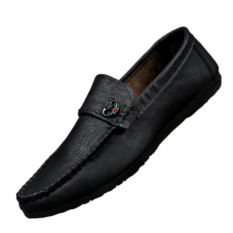 British 2024 new breathable lazy loafers one pedal summer Korean version fashion versatile Doudou shoes men's casual