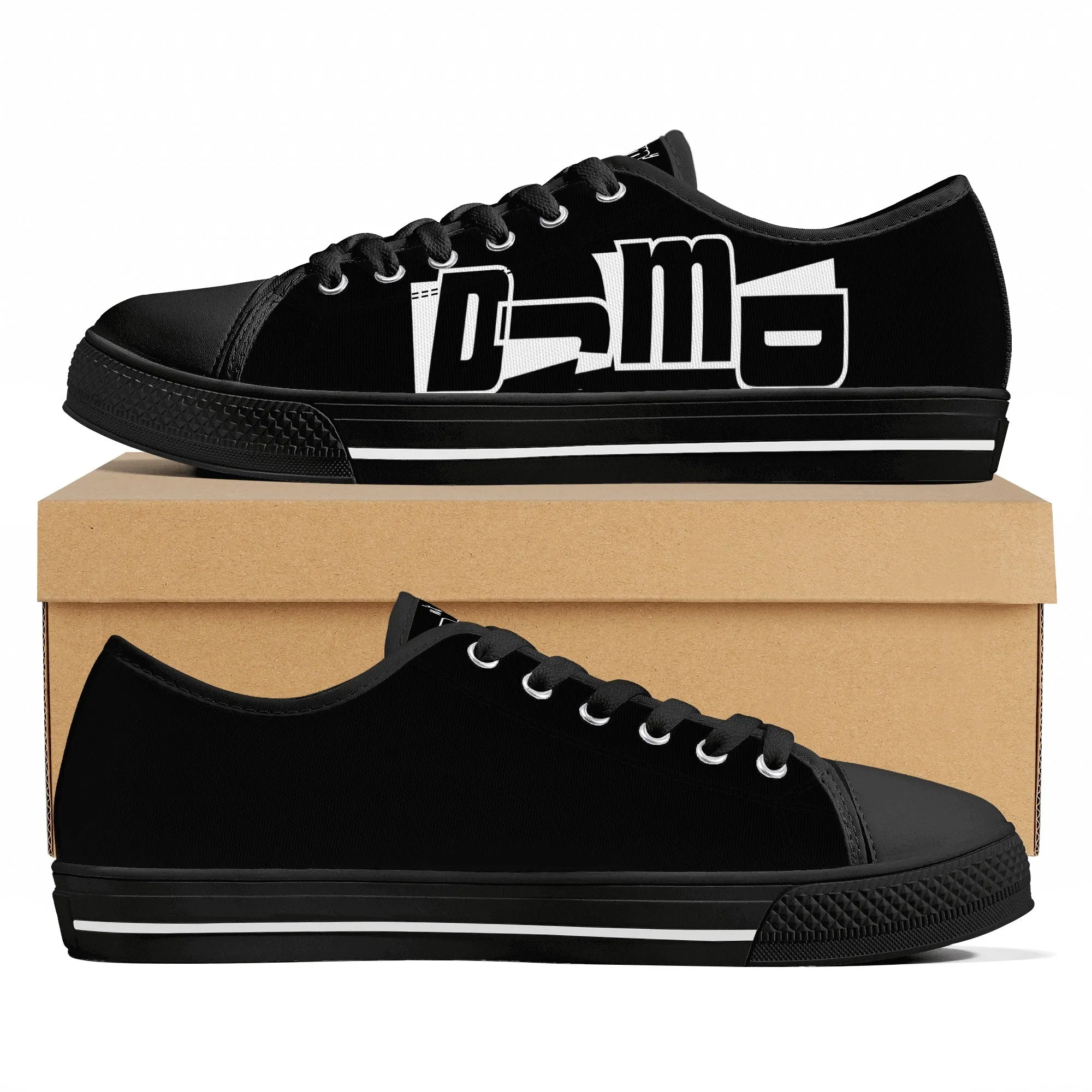 DJMD Womens Low Top Canvas Shoes - Customized Tongue