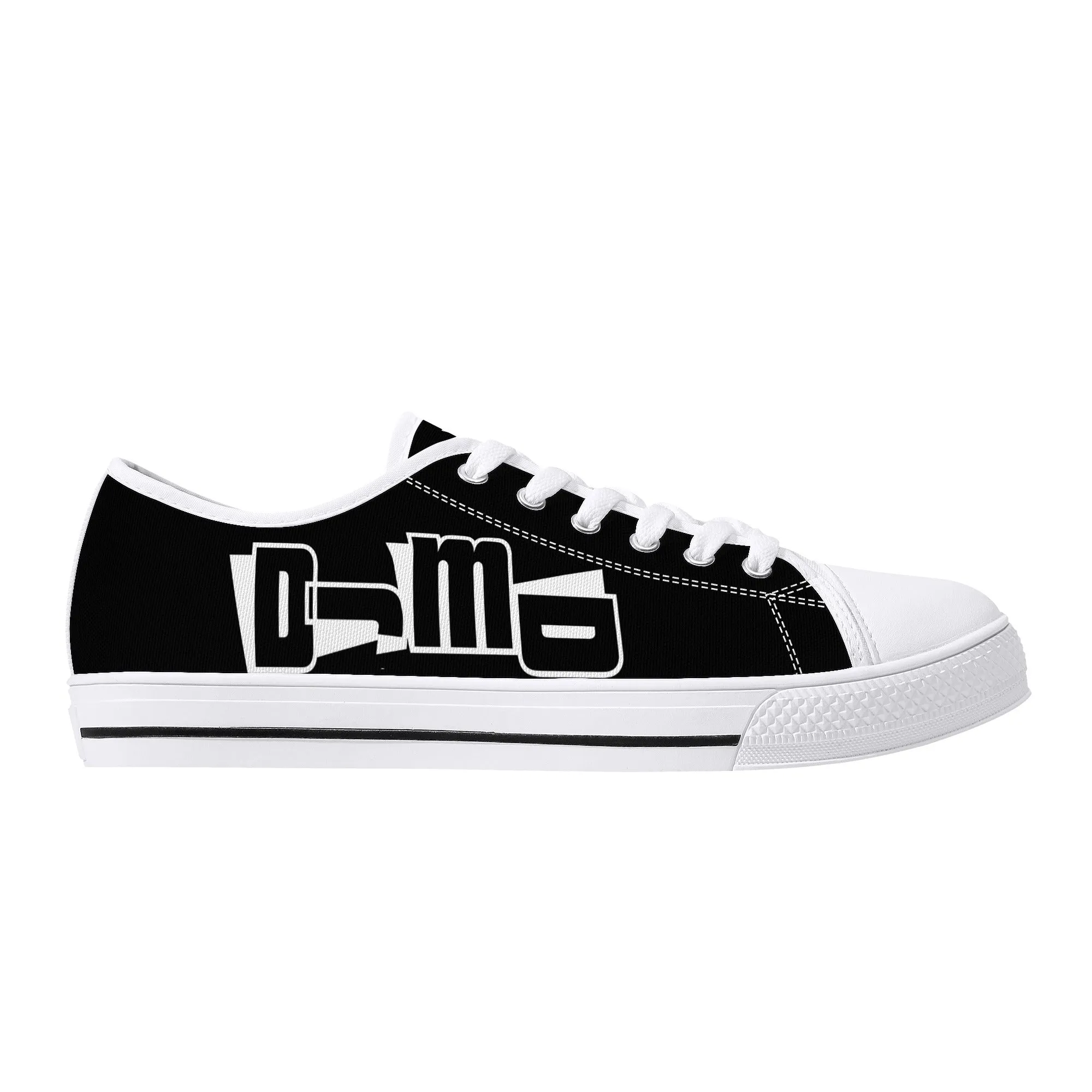 DJMD Womens Low Top Canvas Shoes - Customized Tongue