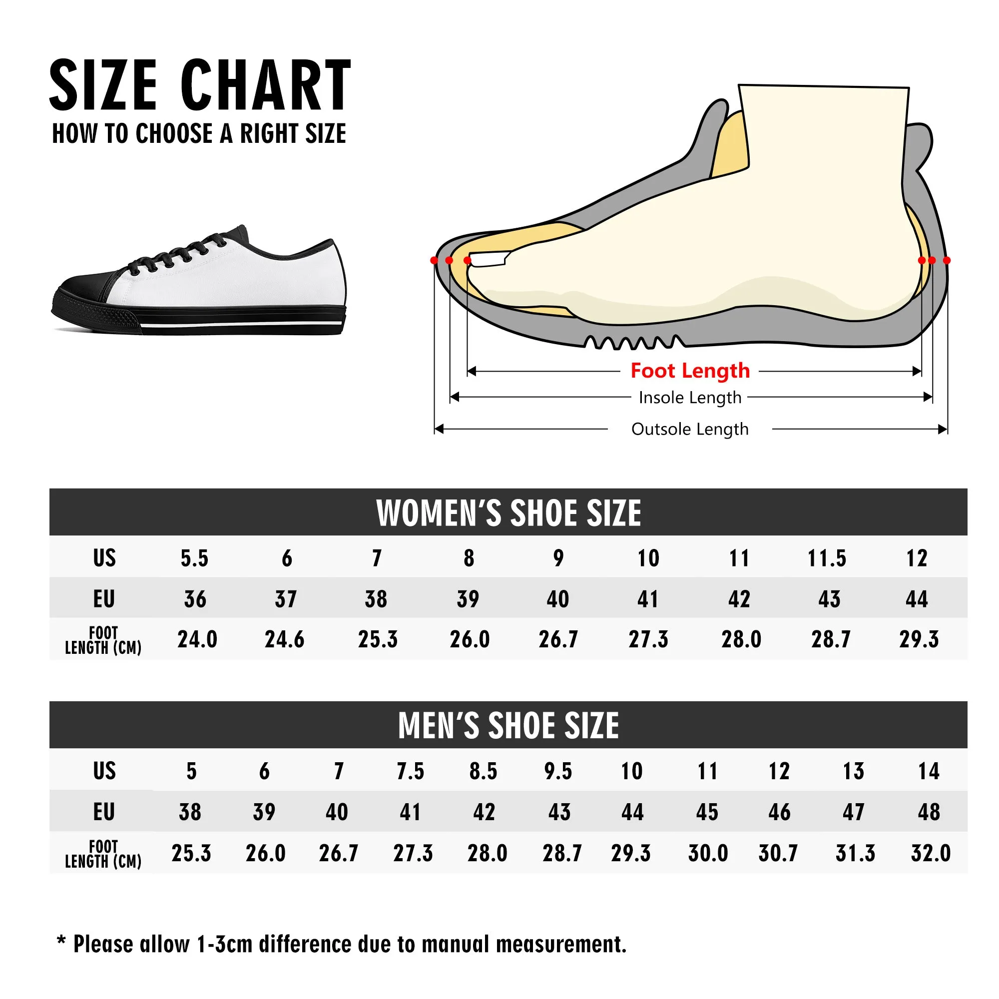 DJMD Womens Low Top Canvas Shoes - Customized Tongue