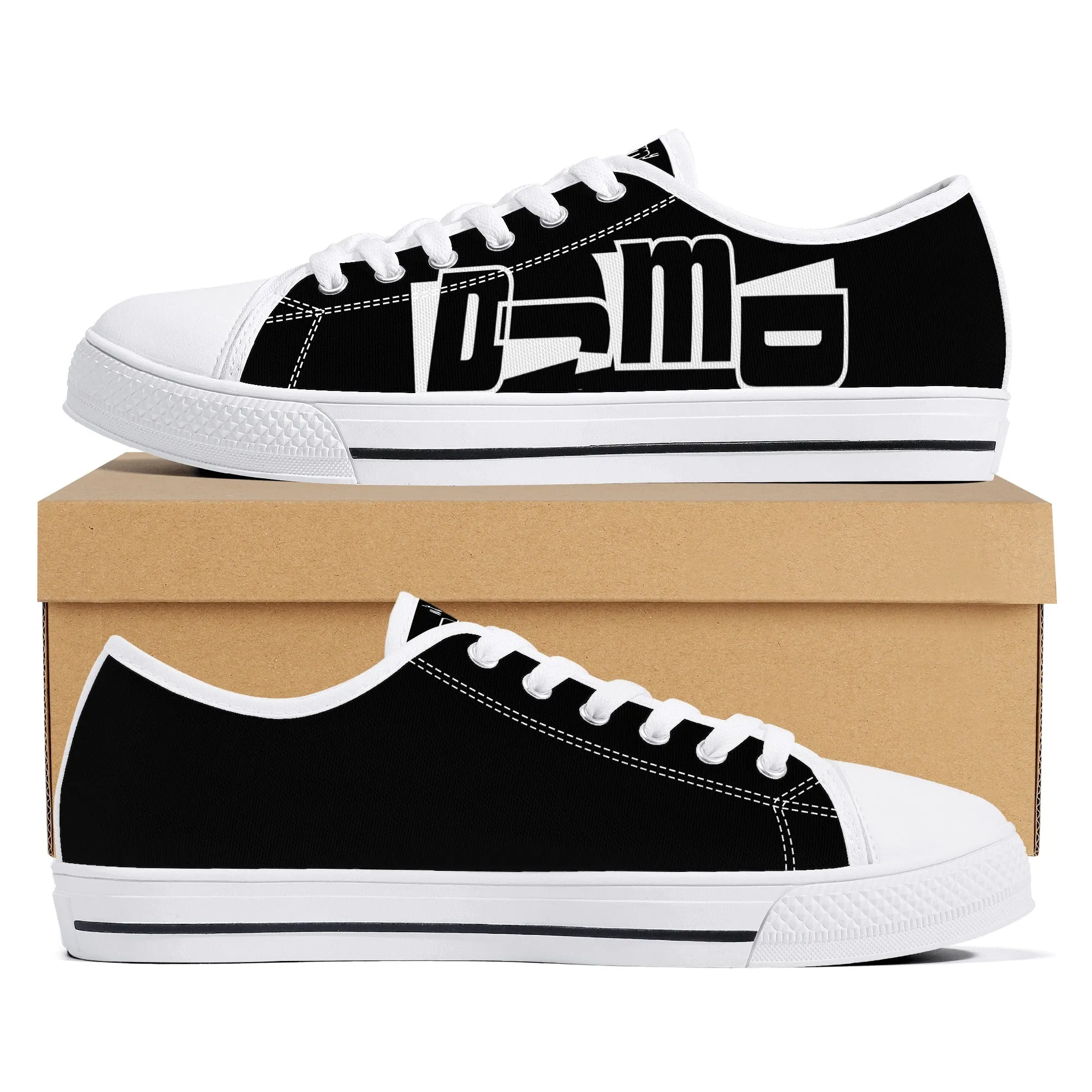 DJMD Womens Low Top Canvas Shoes - Customized Tongue