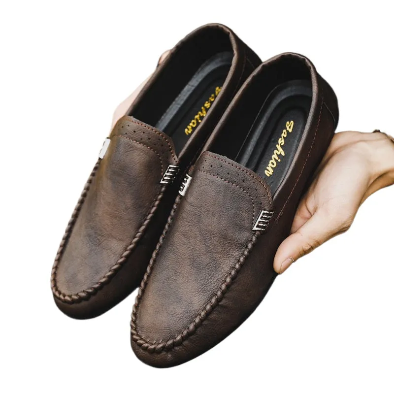 Doudou shoes men's 2024 summer new casual loafers driving a pedal Internet celebrity men's shoes lightweight summer trendy shoes