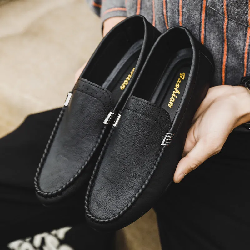 Doudou shoes men's 2024 summer new casual loafers driving a pedal Internet celebrity men's shoes lightweight summer trendy shoes