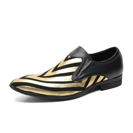 Doudou shoes, men's breathable foreign trade cowhide shoes, foot covers, trendy soft soles, casual driving lazy shoes, striped Korean shoes