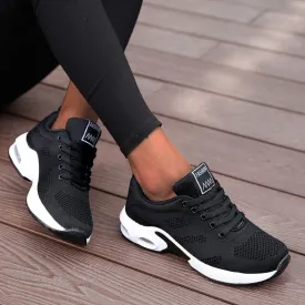 Fashion Lace Up Women Running Shoes Lightweight Sneakers Running Gym Shoes