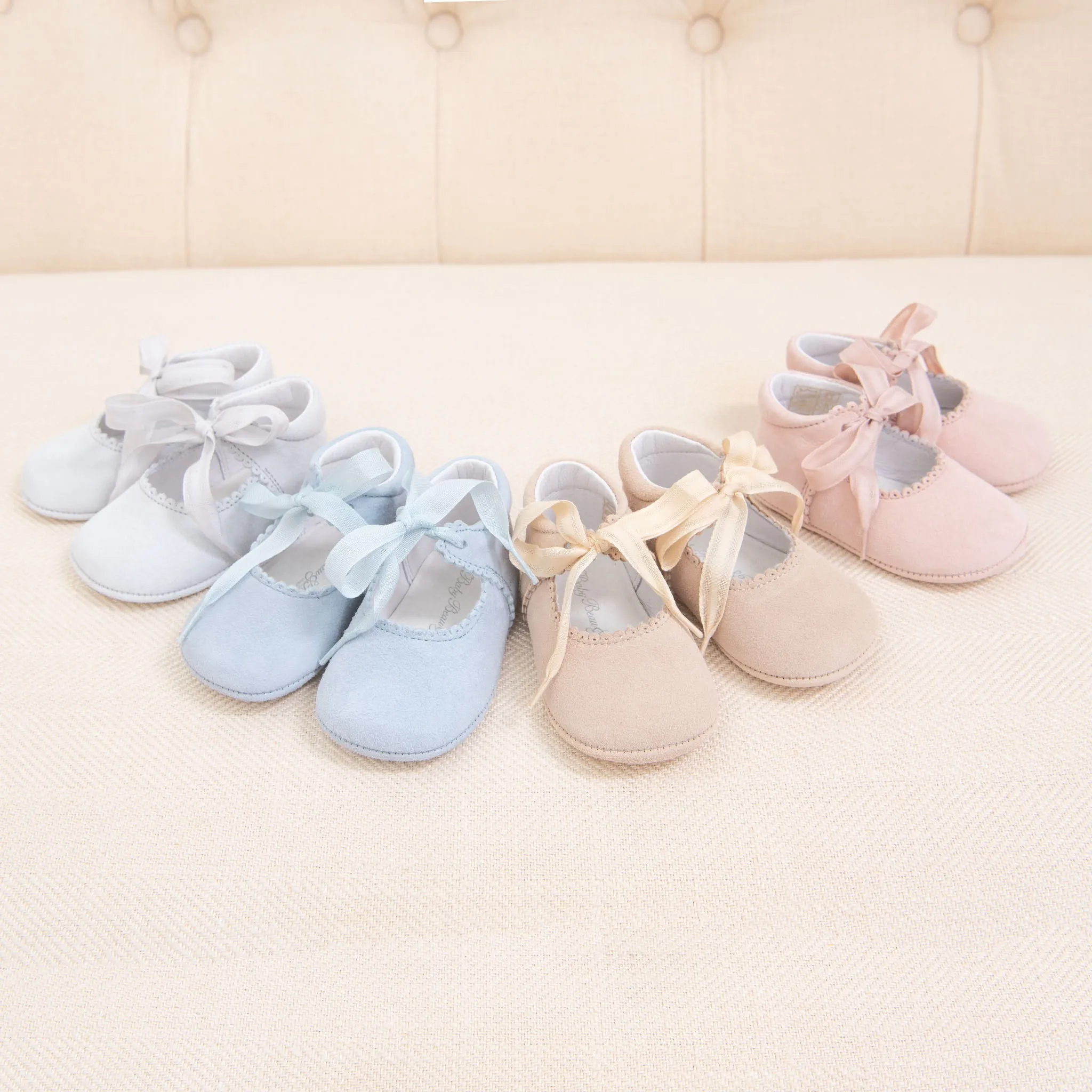 Girls Suede Tie Mary Janes