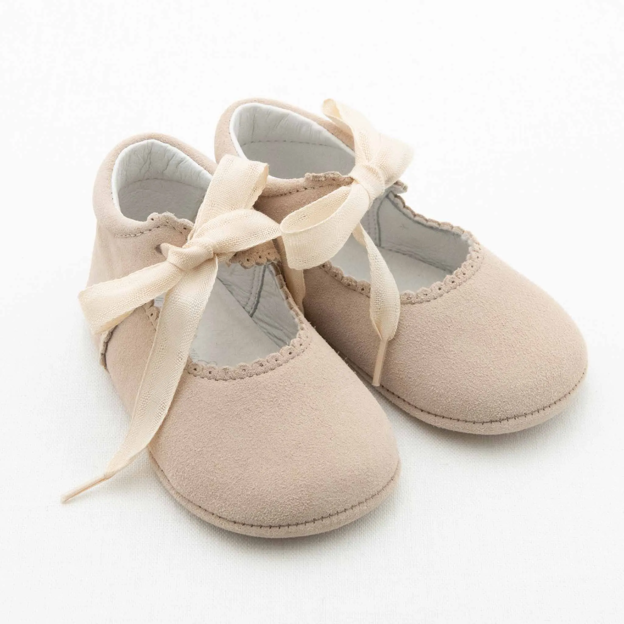 Girls Suede Tie Mary Janes