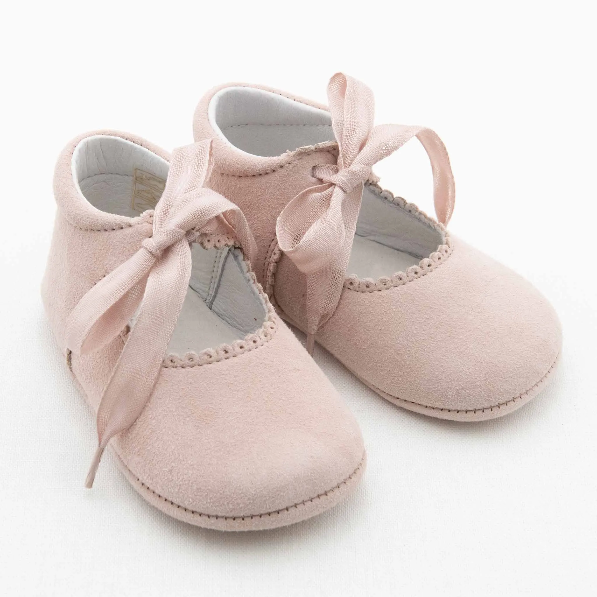 Girls Suede Tie Mary Janes