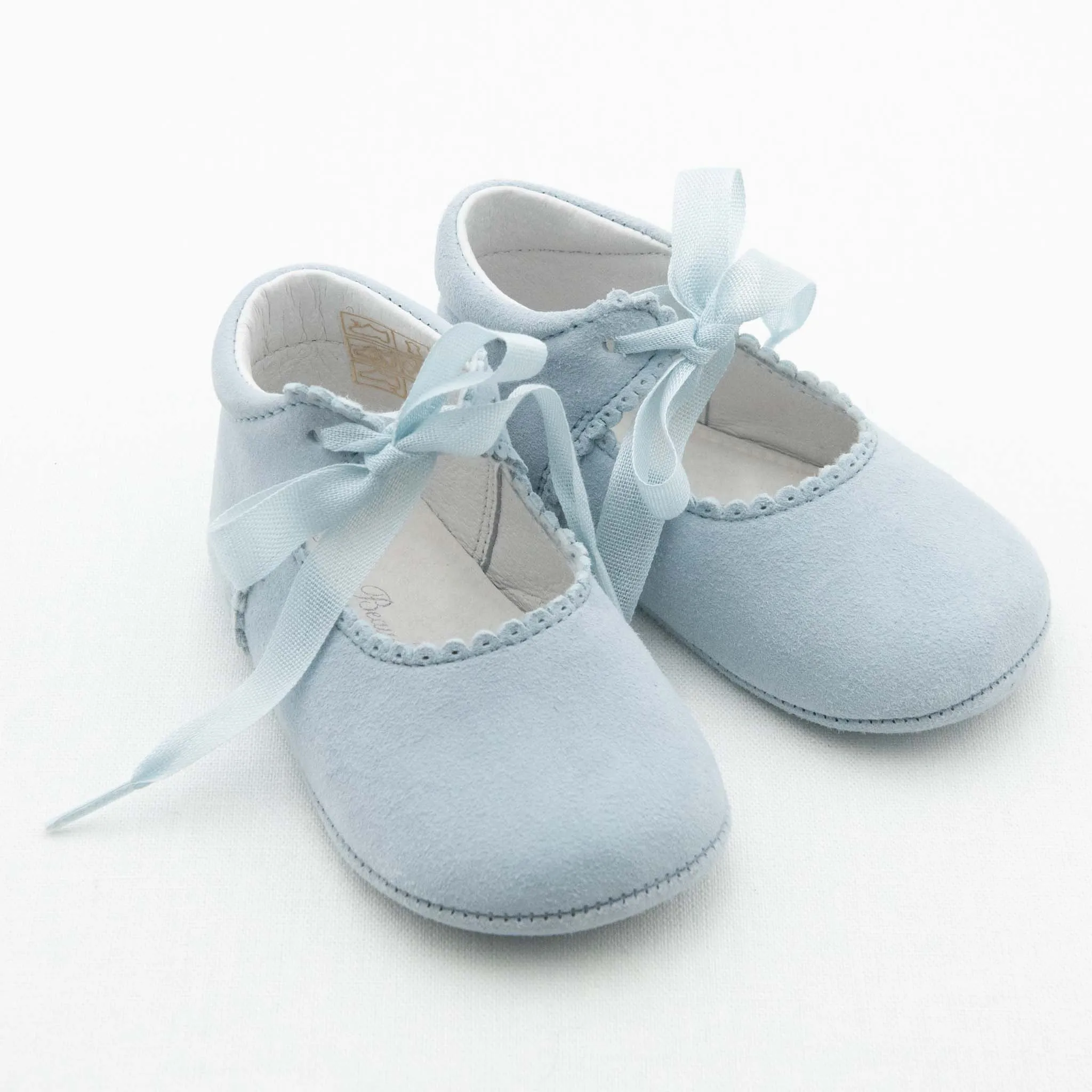 Girls Suede Tie Mary Janes