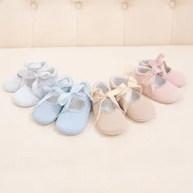 Girls Suede Tie Mary Janes