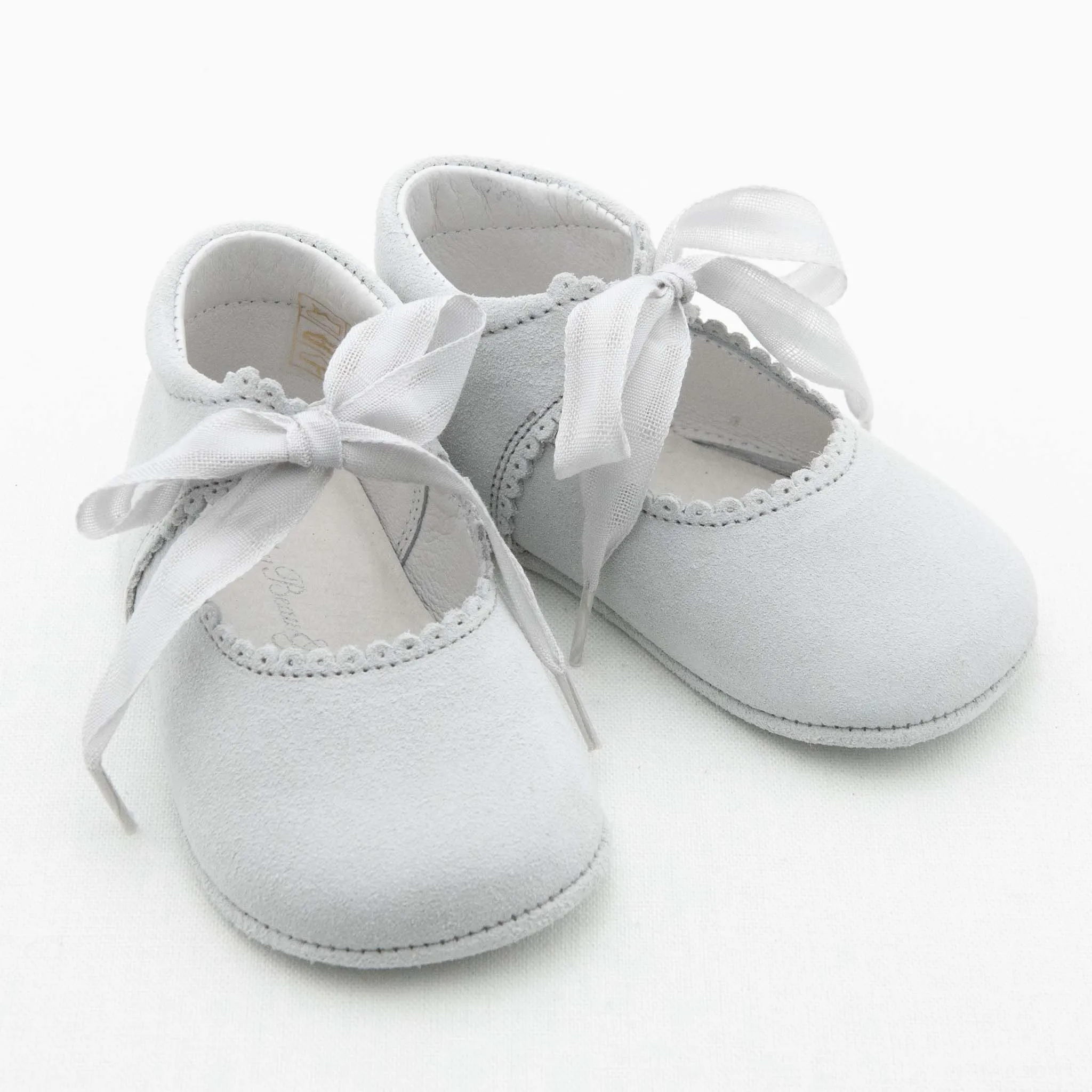 Girls Suede Tie Mary Janes
