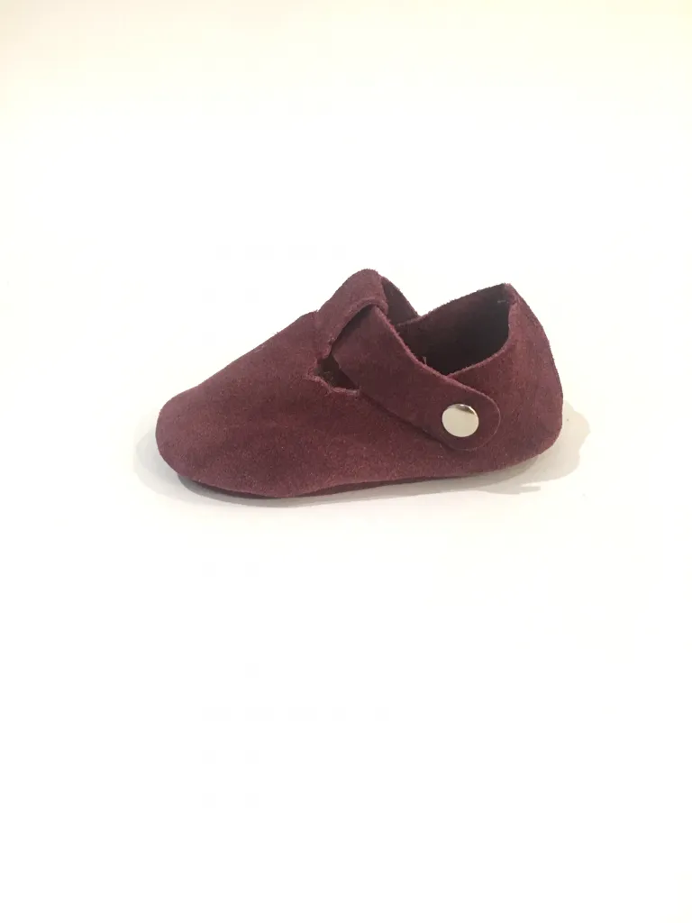 Iris T-Bar Shoes - Plum Suede