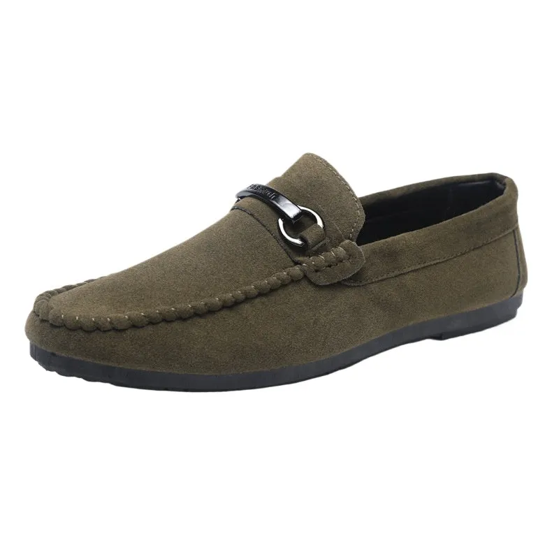 Light men's shoes Men's loafers Doudou shoes Men's boys Driving formal clothes Wedding groom Trend thick bottom Go to work Non-slip