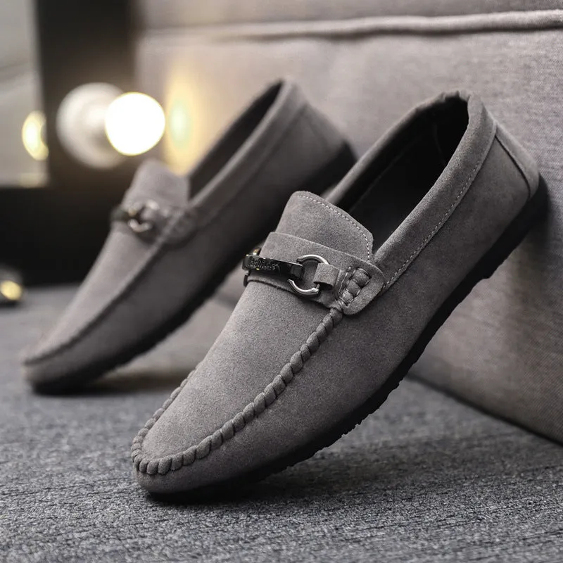 Light men's shoes Men's loafers Doudou shoes Men's boys Driving formal clothes Wedding groom Trend thick bottom Go to work Non-slip