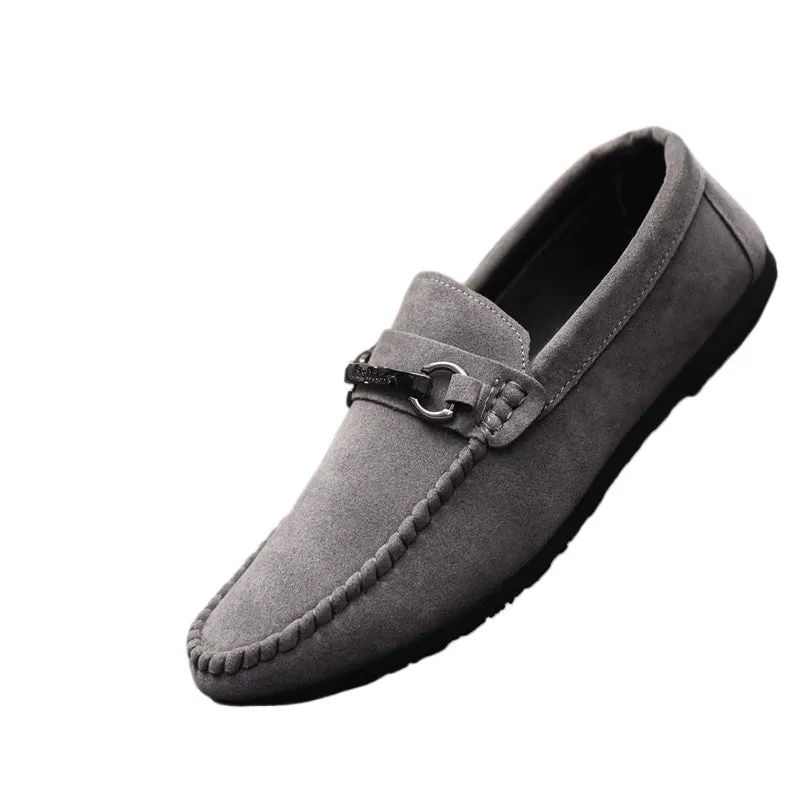Light men's shoes Men's loafers Doudou shoes Men's boys Driving formal clothes Wedding groom Trend thick bottom Go to work Non-slip
