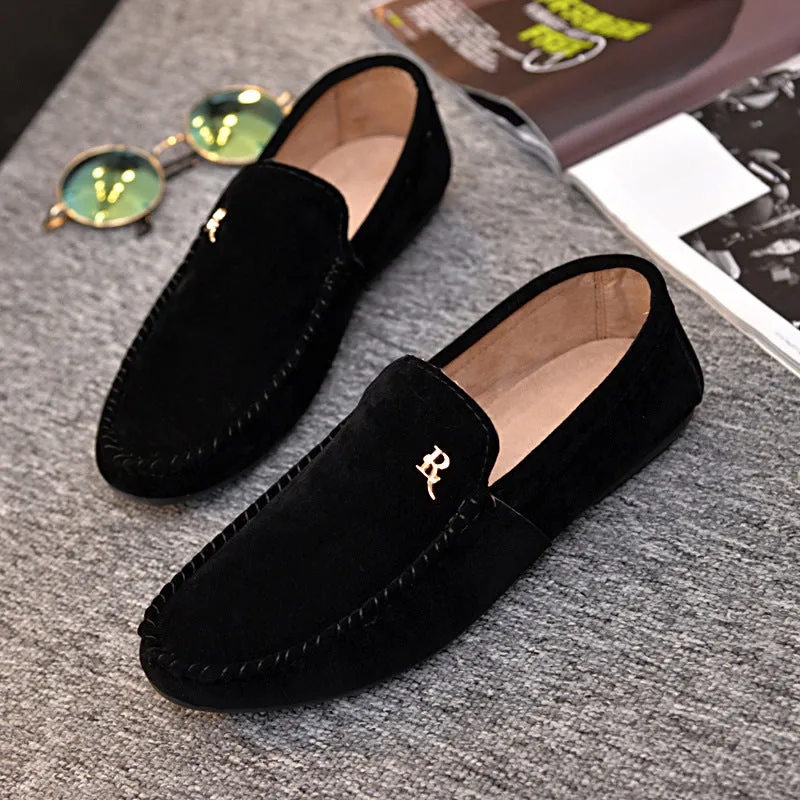 Men's loafers Korean version trendy men's shoes casual low-top cloth shoes lazy feet Doudou driving shoes non-slip and simple