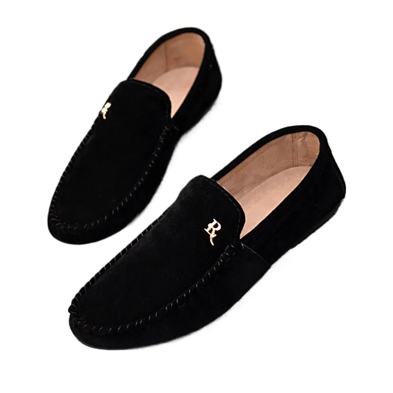 Men's loafers Korean version trendy men's shoes casual low-top cloth shoes lazy feet Doudou driving shoes non-slip and simple