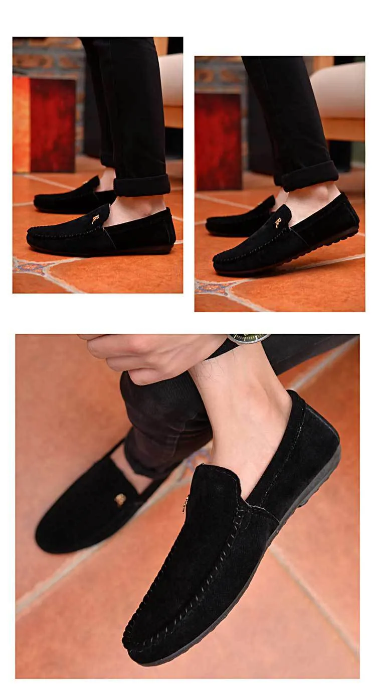 Men's loafers Korean version trendy men's shoes casual low-top cloth shoes lazy feet Doudou driving shoes non-slip and simple