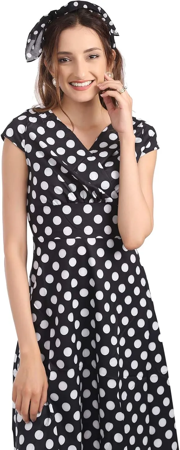 MissShorthair 50s Chiffon Scarf Sheer Square Neck Head Scarf for Women