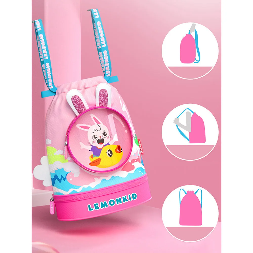 Pink Kids Bunny ears , waterproof Swimming Bag/Beach Bag