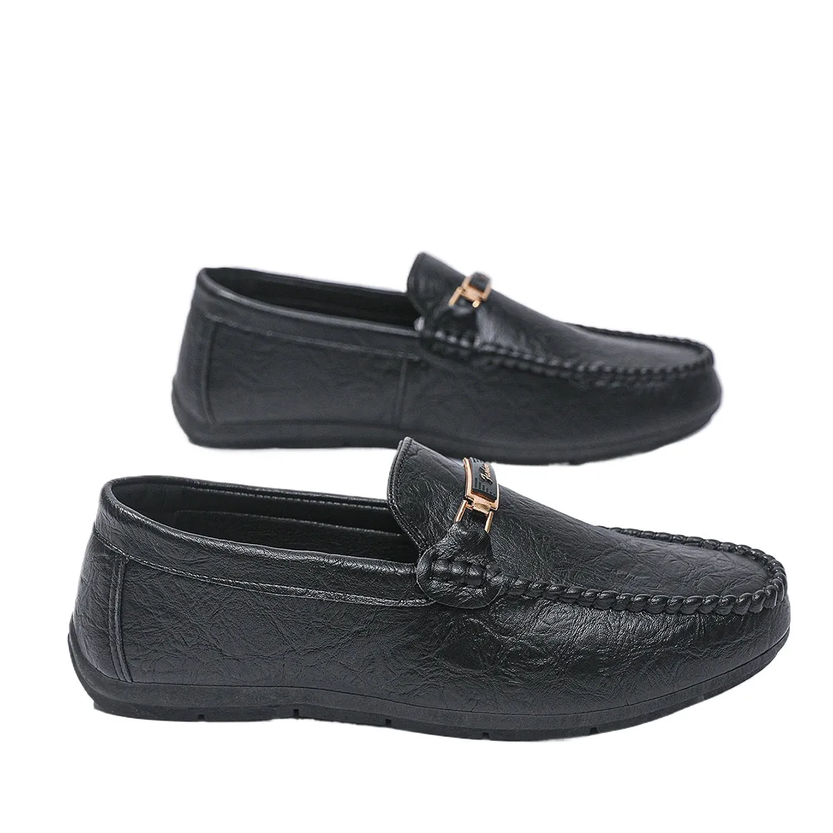 Round head soft sole comfortable men's color trendy single shoes British spring men's one-pedal Doudou loafers men's shoes