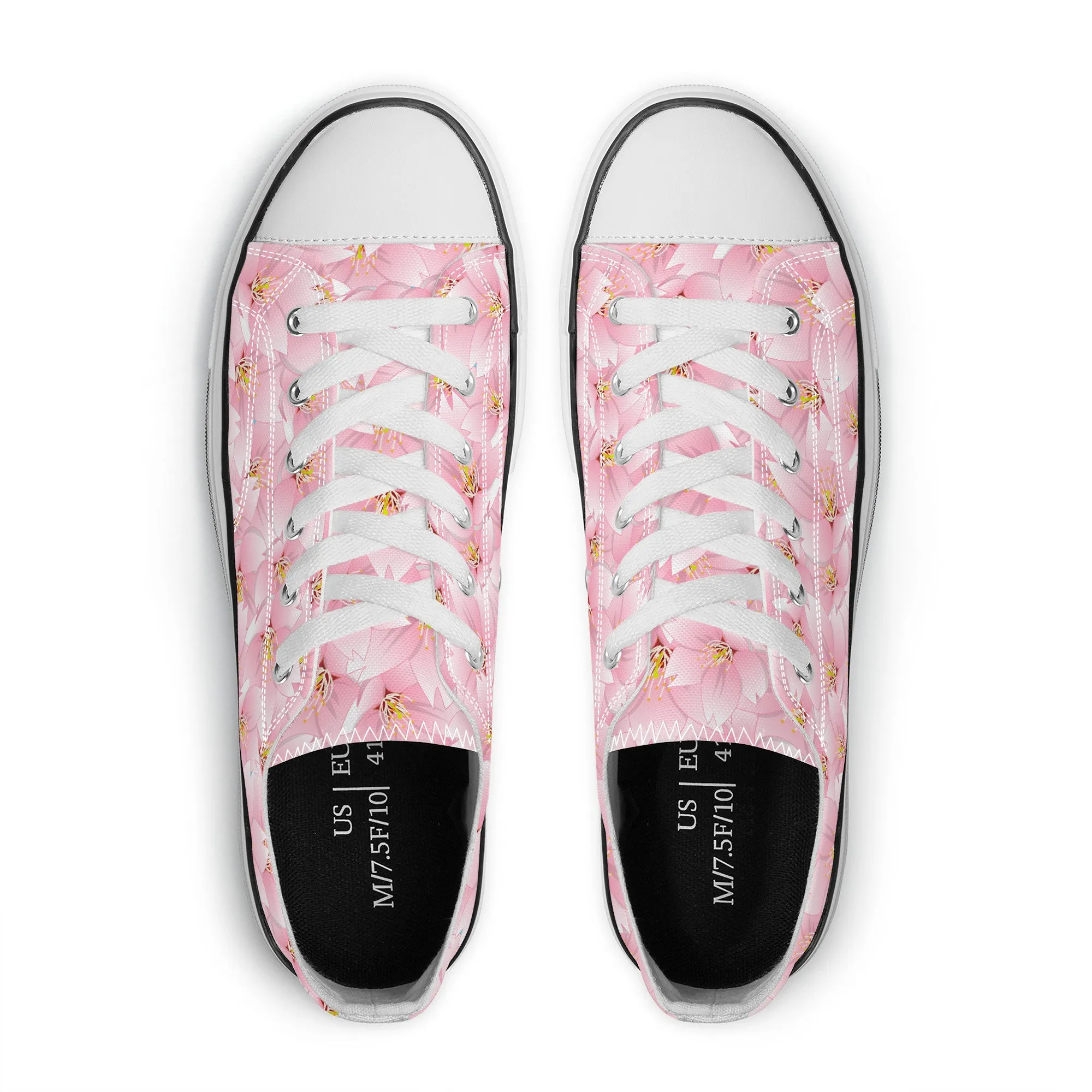 Sakura in Bloom Low Top Canvas Shoes