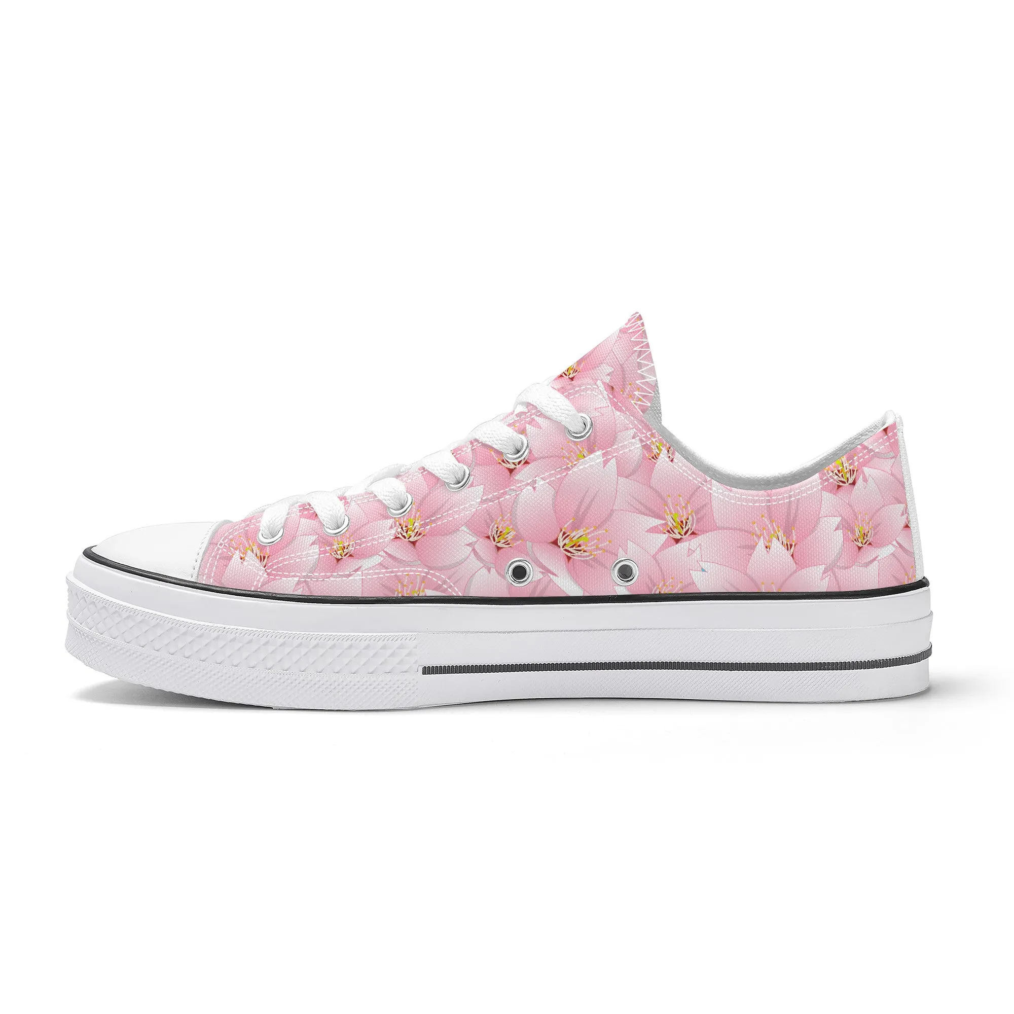 Sakura in Bloom Low Top Canvas Shoes