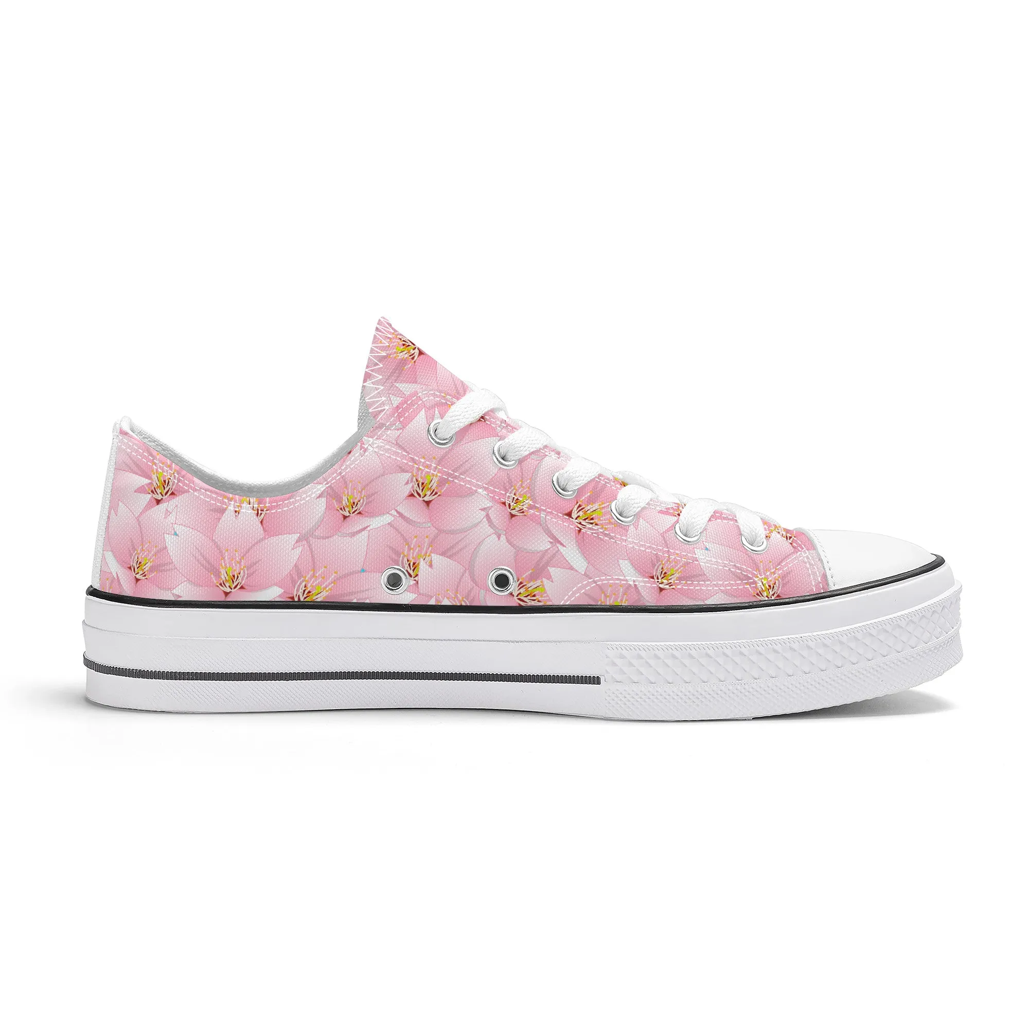 Sakura in Bloom Low Top Canvas Shoes