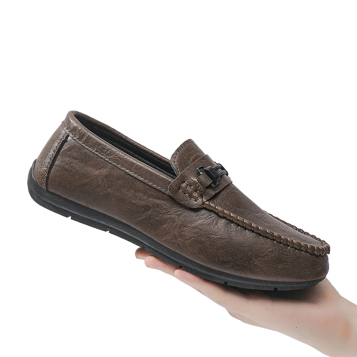 Shoes Men's One Pedal Doudou Loafers Casual Dress British Breathable Men's Color Soft Bottom Trend Driving