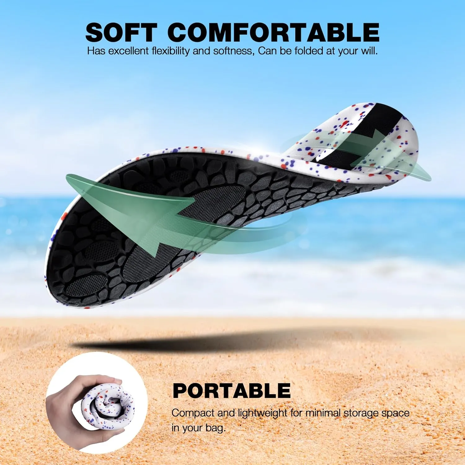 SIMARI Water Shoes Women Men Aqua Socks Beach Barefoot Quick Drying Aqua Aerobics Swim Pool Non Slip Outdoor Travel Essentials Surf River Lake Snorkeling Kayak Yoga Adult Youth