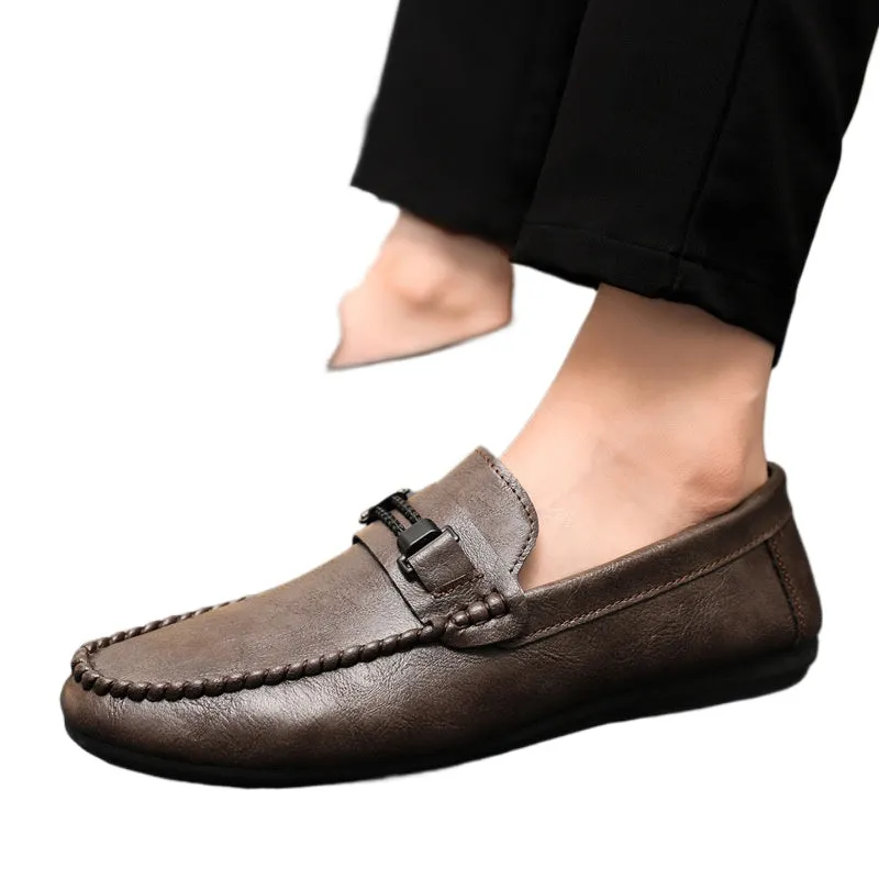 Spring and summer casual shoes trendy shoes men's foot-fitting Doudou shoes men's lazy shoes foot-fitting trend one-pedal men's shoes cloth shoes