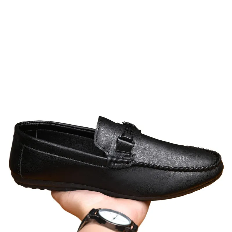 Spring and summer casual shoes trendy shoes men's foot-fitting Doudou shoes men's lazy shoes foot-fitting trend one-pedal men's shoes cloth shoes